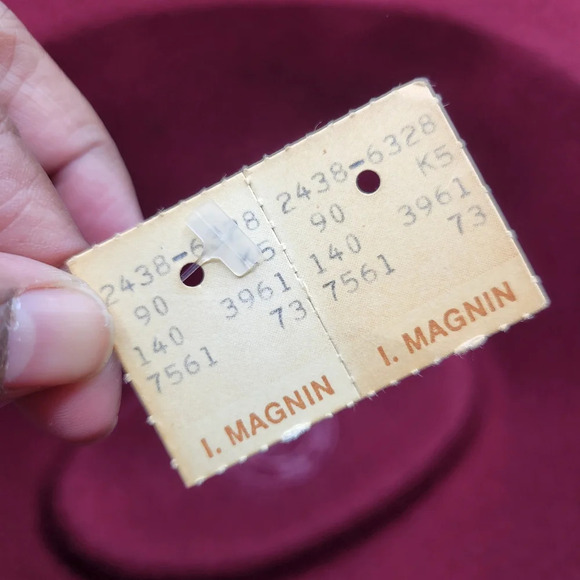 Vintage Betmar Wool Fedora / Cranberry - Picture 8 of 9